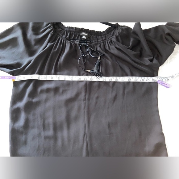 Women’s RUDSAK flowy semi sheer black blouse size medium‎ - Picture 11 of 14